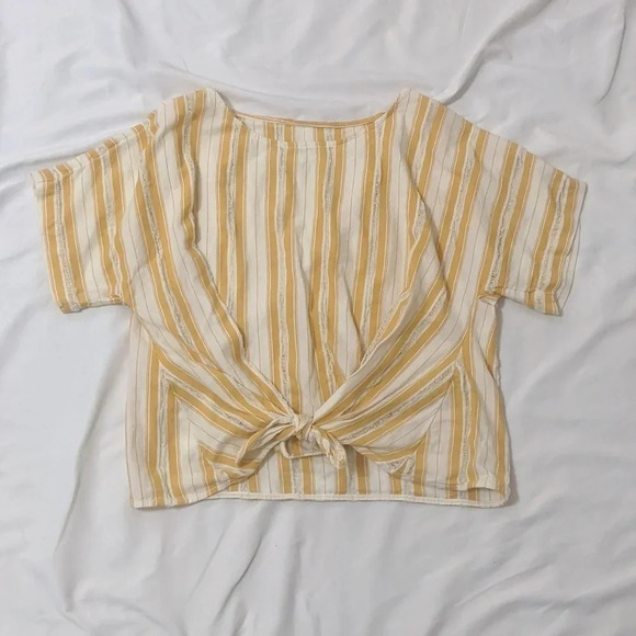 Lou & Grey Skip Doppy Tie-Front Top, Color Texas Sun Size M - Picture 2 of 11
